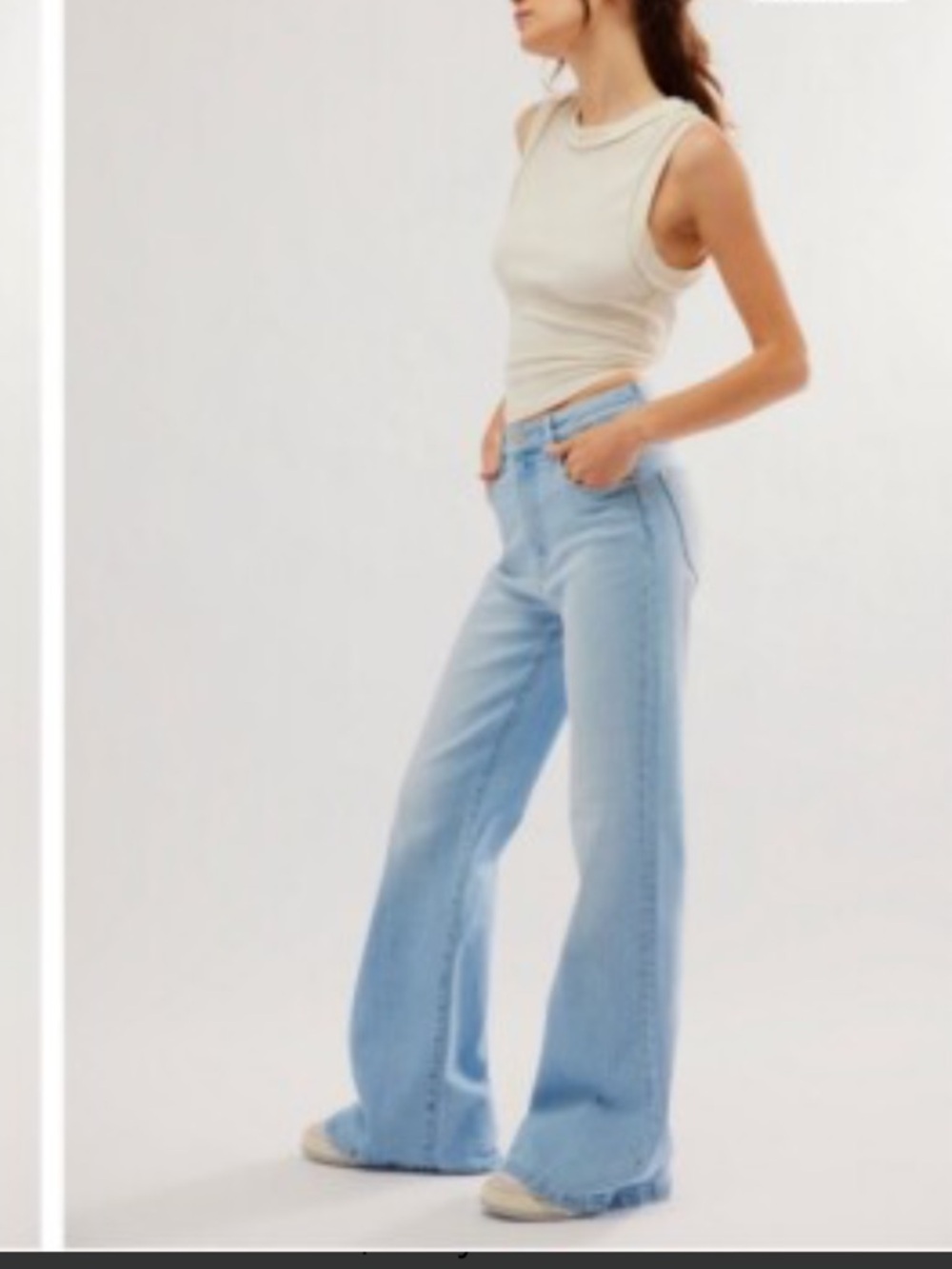 ROLLA'S Pale Blue Flare eastcoast high rise flare Jeans Sz 25